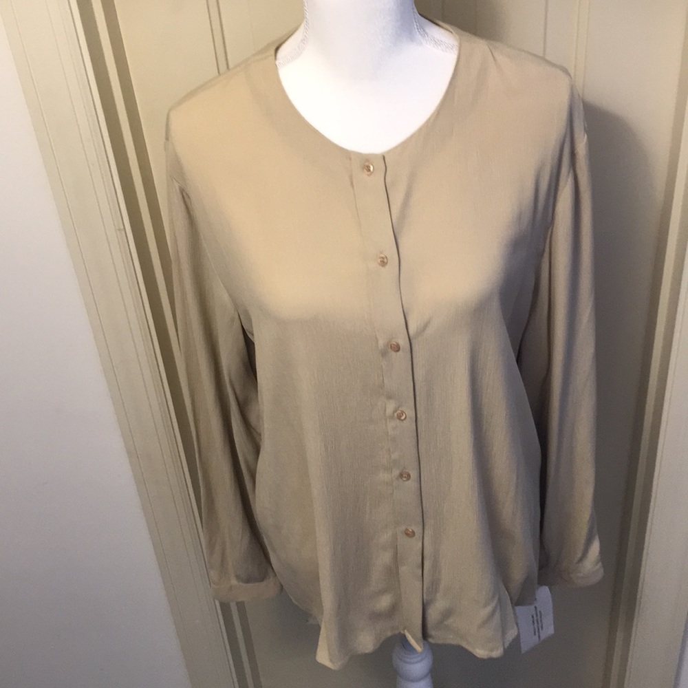 Jones New York Beige Blouse NWT